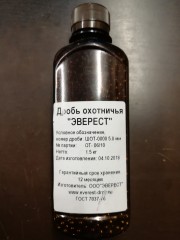 Дробь охотничья свинцовая №0000 ШОТ(упаковка 1,5кг). ГОСТ. Пр-во Эверест