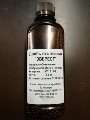 Дробь охотничья свинцовая №3 ШОТ(упаковка 1,5кг). ГОСТ. Пр-во Эверест
